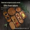 Premium Acacia Wood Serving Tray for Steak, Fruit, Tea, Snacks, Desserts, and Cakes