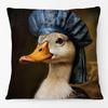 Vintage Royal Bird Parrot Duck Cat Goat Cushion Cover Bedroom Decorative Pillow Case