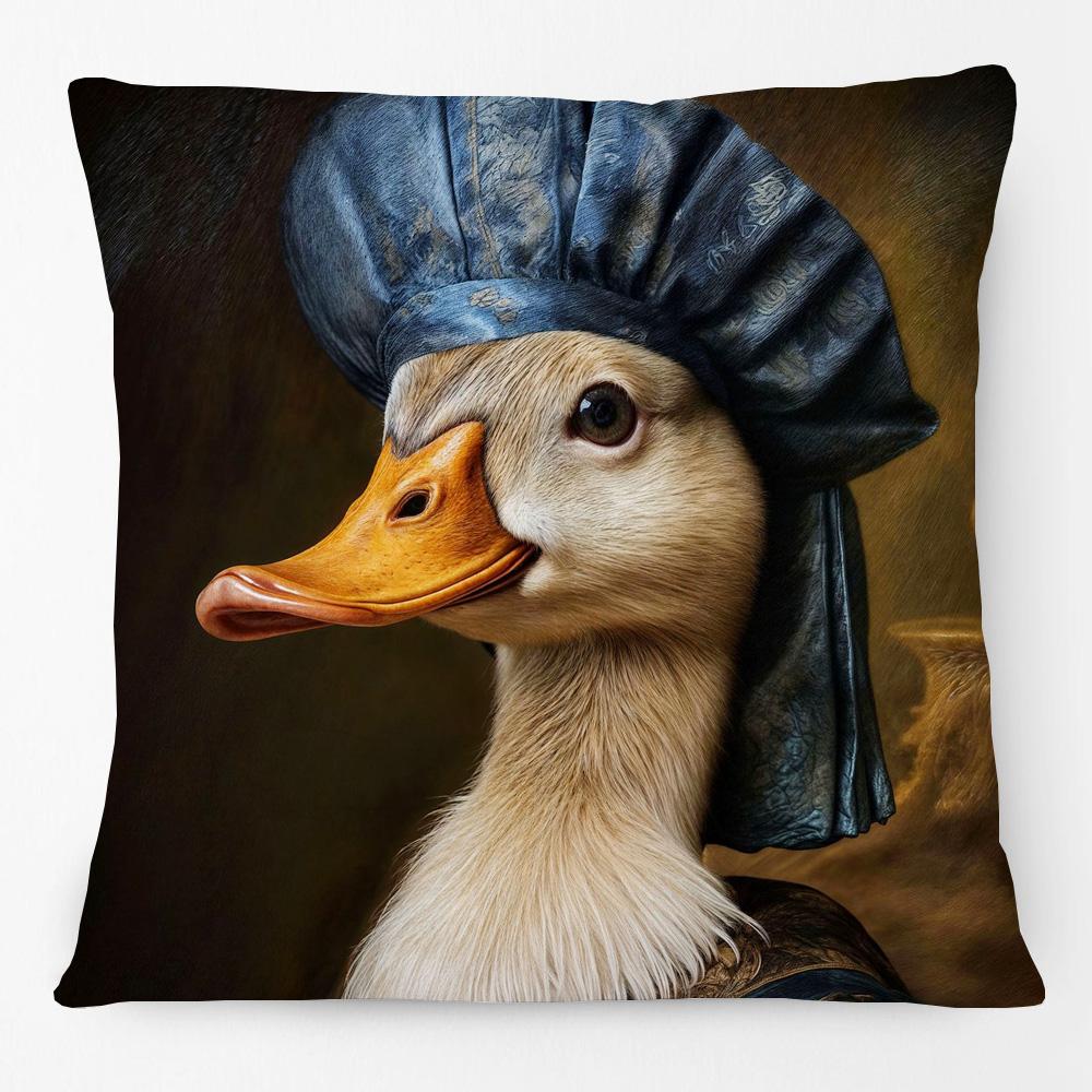 Vintage Royal Bird Parrot Duck Cat Goat Cushion Cover Bedroom Decorative Pillow Case