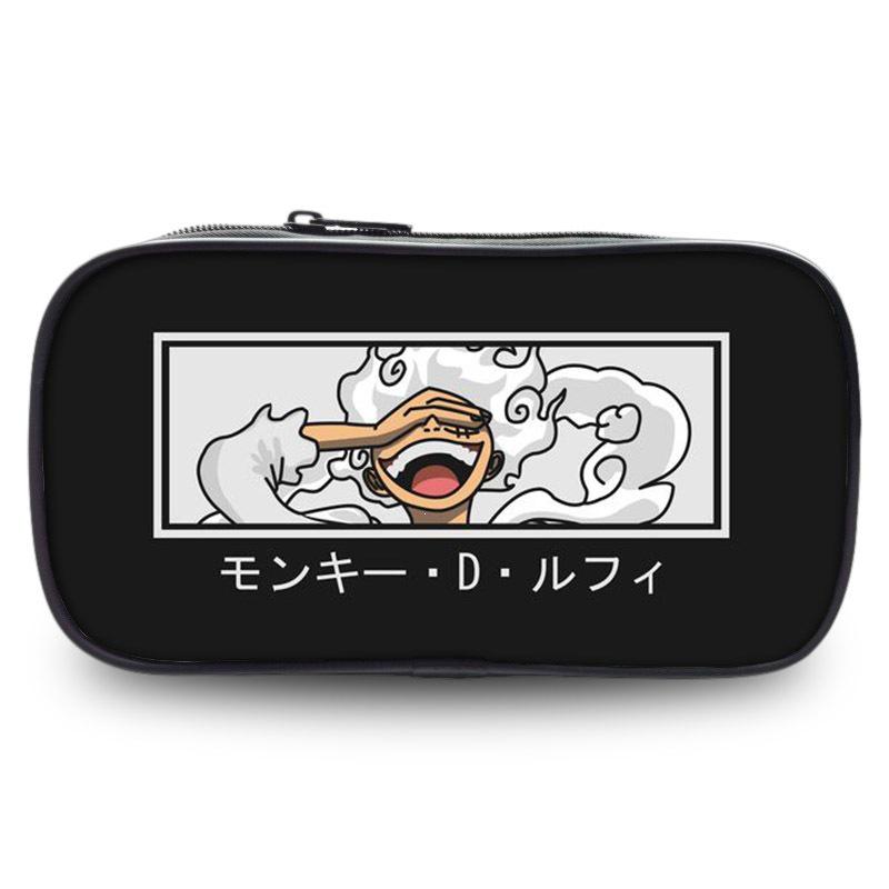 Estuche de Lápices One Piece Luffy y Zoro - Bolsa de Papelería con Estampado de Dibujos Animados Genial