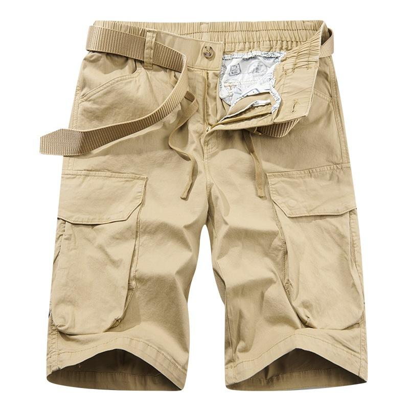 New tooling shorts men's multi-pocket washed cotton five-point pants outdoor sports and leisure suit shorts