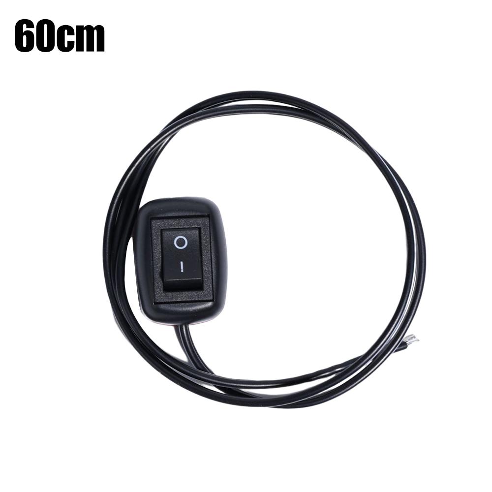 60cm/100cm Universal Car Switch Paste Type Toggle Switch with Cable DC 12V for Fog Ring Drive Lights Neon Lights