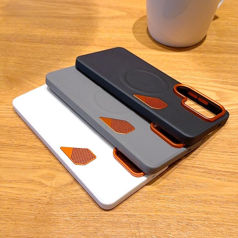 Magnetic Leather Case for Samsung Galaxy S26 Ultra S26 Plus S26 Edge S25 S24 Ultra Plus S25 Edge Cover Wireless Charging Cases