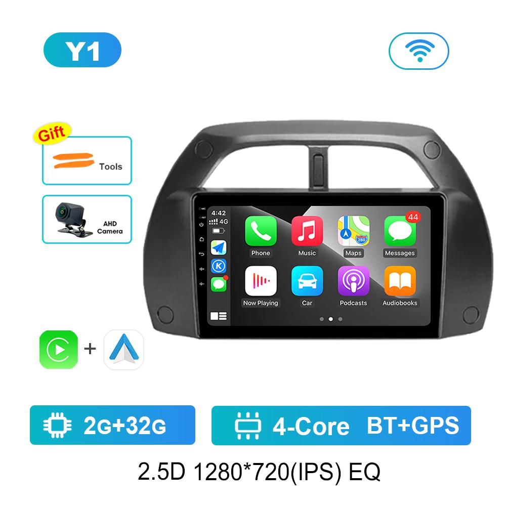 Android OS 9'' for Toyota RAV4 2 CA20 CA20W XA20 2000 - 2003 BT GPS Navi WiFi Car Audio Multimedia Player DSP Stereo IPS Screen