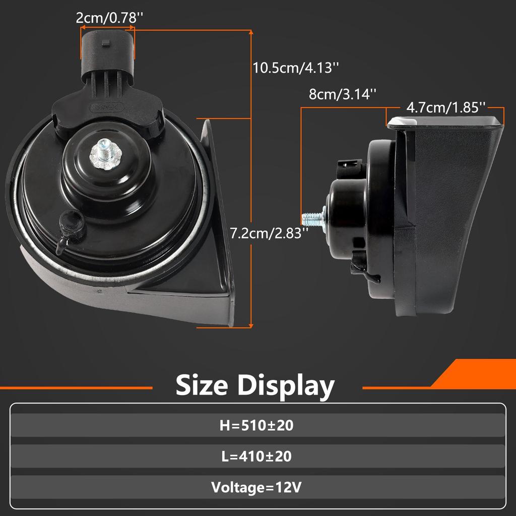 12V 110-125db 410/510Hz Vysoký Nízký Tón Šnekový Klakson Hlasitý Pro BMW X3 F25 X4 F26 X5 E70 X6 E71 F01 F02 F03 F04 F06 F12 61337400706
