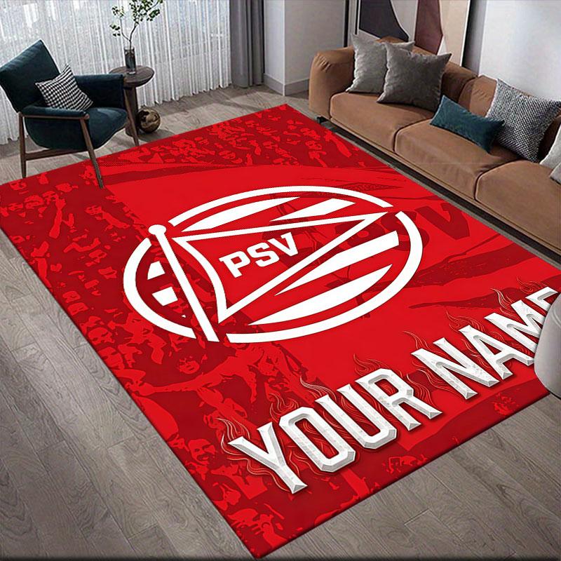 Custom Name,PSV Home Sofa Decoration for Living Room & Bedroom, Non‑Slip Play Flannel Floor Mat for Game Room