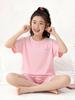 Teen Knitted Tencel Short-Sleeve Pajama Set for Indoor/Outdoor Use