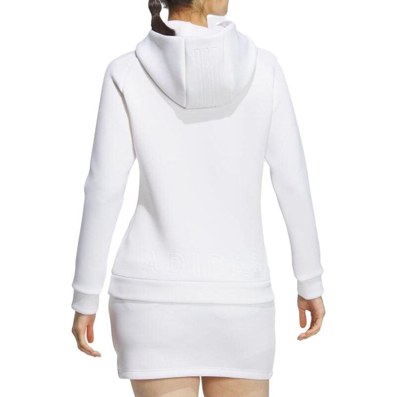 adidas Sweatshirts Women's White Hooded Moderate Regular (Unisex) Sweatshirts HY0905