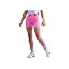 Solid High-Waisted Slim Fit Three-Quarter Sports Shorts Women Shorts Pink HJ2259-675