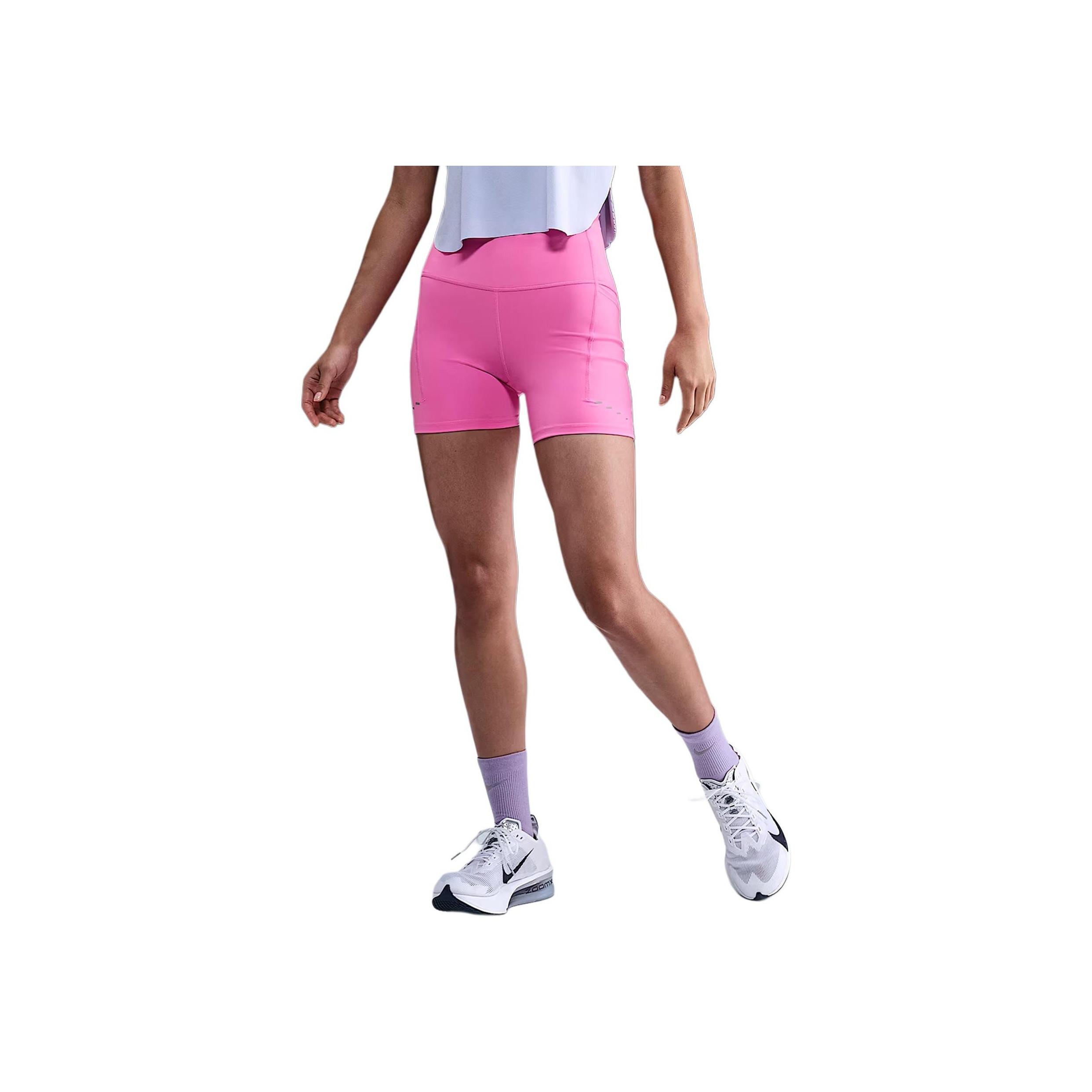 

Nike Solid High-Waisted Slim Fit Three-Quarter Sports Shorts Women shorts Pink HJ2259-675 M