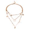 Sexy Bohemian Multilayer Gold Beads Leaf Ring Chain Chocker Necklace Jewelry 