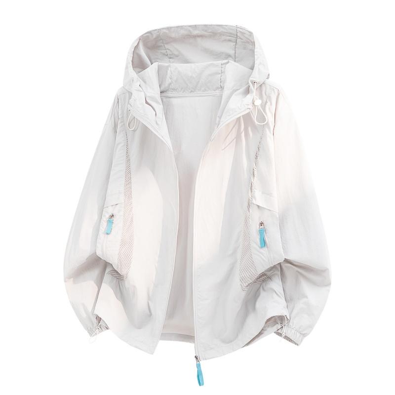 Summer Hooded Couple s Sun Protection Clothing Men s Ultra-thin Sun Protection Clothing Jacket Sports Workwear Outdoor Skin Clothing XXXL