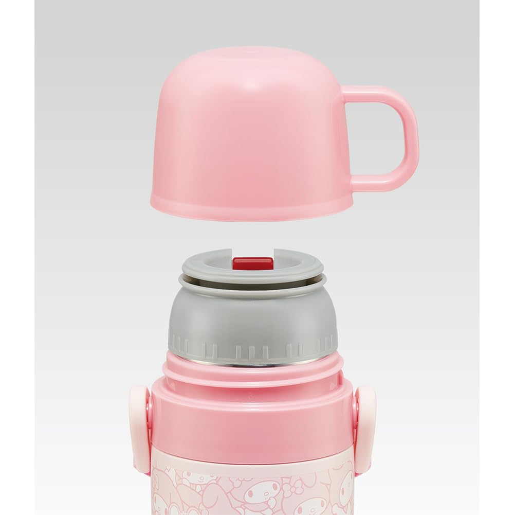 Skater Stainless Steel Water 470ml and 430ml Sanrio My Melody Lightweight and Perfect for Sports Water Bottle Children's Bottle, 2-Way, (Direct