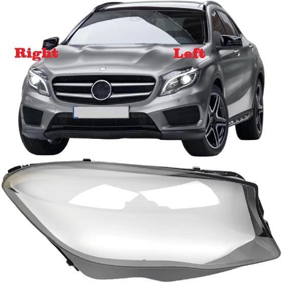 Headlight Covers Compatible with Benz W156 GLA GLA200 GLA220 GLA250 GLA260 2015-2017, Polycarbonate Lens Protectors-UV Resistant, Anti-Yellowing,
