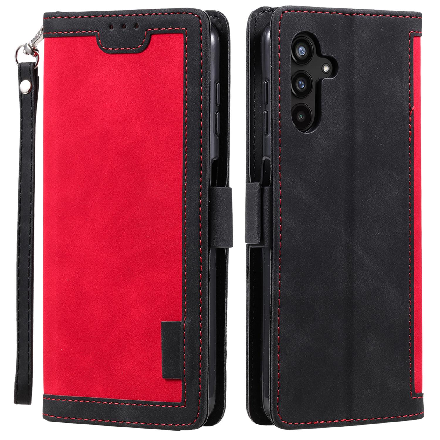

For Samsung Galaxy S25 Wallet Case RFID Blocking Stand Leather Phone Cover Red