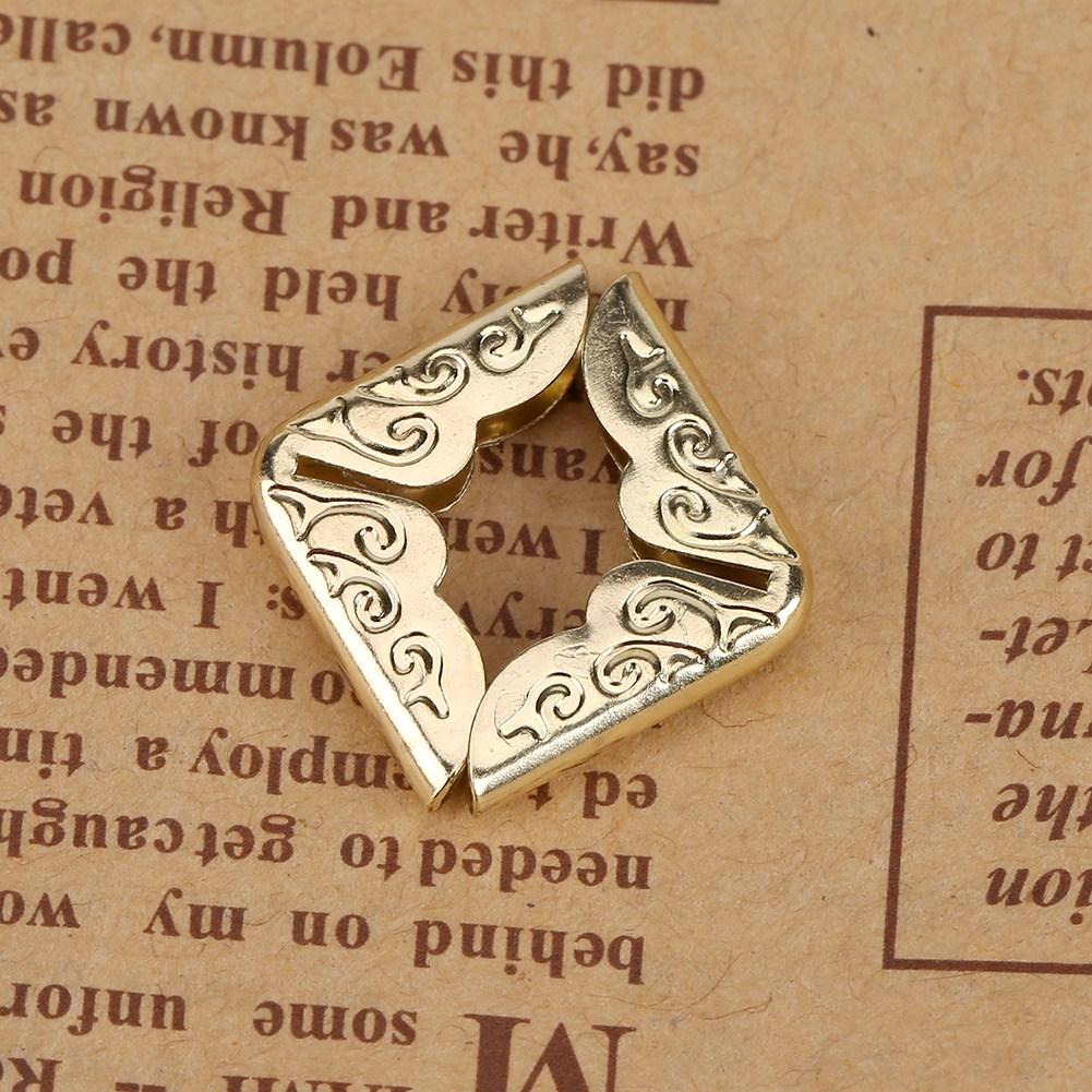 100pcs Book Corner Protectors for Scrapebooking Vintage Photo Album Diary Bronze Color