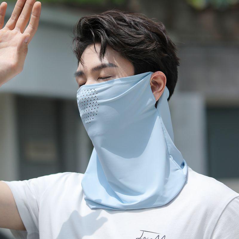 

Солнцезащитный шарф для лица унисекс защита от ультрафиолета накидка на шею спортивный солнцезащитный нагрудник маска из ледяного шелка накидка на шею синий