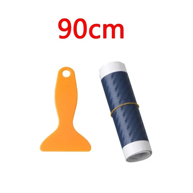 Car Anti-Scratch Sticker For Trunk PVC Carbon Fiber, Car Trunk Sticker 90/104cm Rear Bumper Protector Waterproof, Auto Accessory