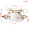 Evropská kávová souprava z kostního porcelánu Kreativní jednoduchý keramický kruhový talíř Odpolední čaj Šálek na mléko 200 ml Šálek na kávu