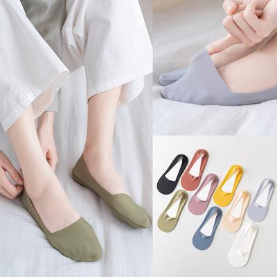Shallow Mouth Summer Invisible Socks Thin Skid Keep Up Female Boat Socks