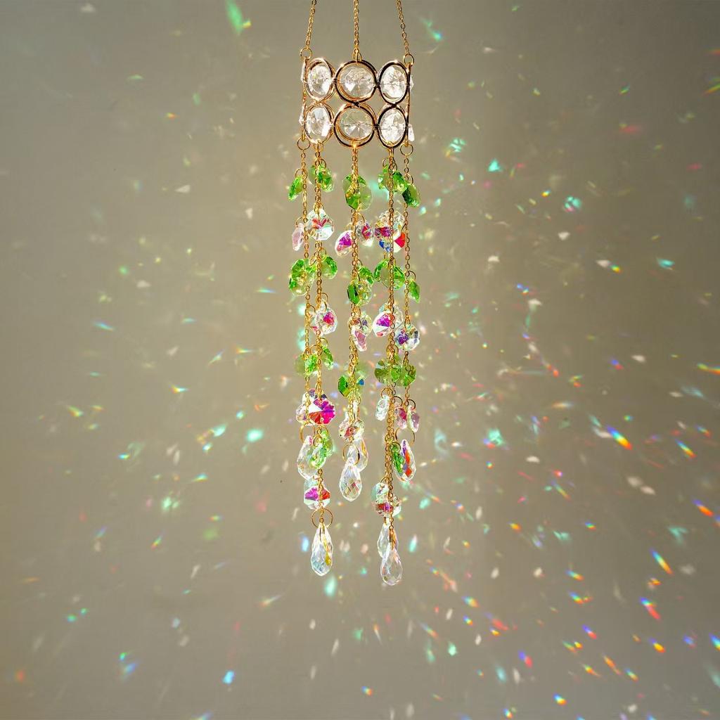 Závěsný Suncatcher Křišťálový Čakrový Parapet Zahradní Dekorace Suncatcher Duhový Výrobce Vitráž Venkovní Dekorace Dárky