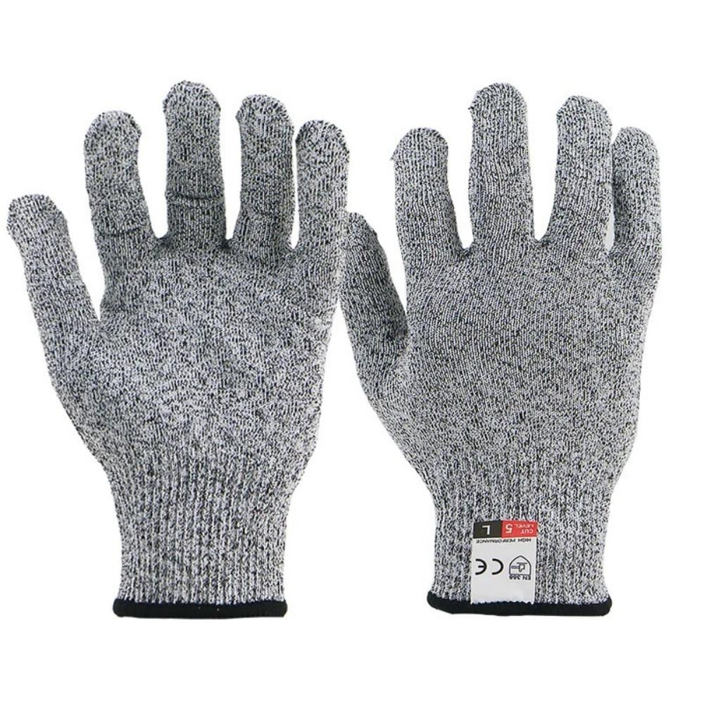Grade 5 Cut Resistant Gloves HPPE Scratch Resistant Glass Cutting Safety Protection Gloves for Gardeners Kitchen Butcher Work