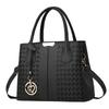 fashion casual handbag soft leather embroidered thread bag women's bag