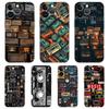 Blødt TPU Gennemsigtigt Telefoncover til iPhone 16 15 14 13 12 11 Pro Max XR 8 7 Plus XR Skal Retro Radio Grafisk Mønster Tasker