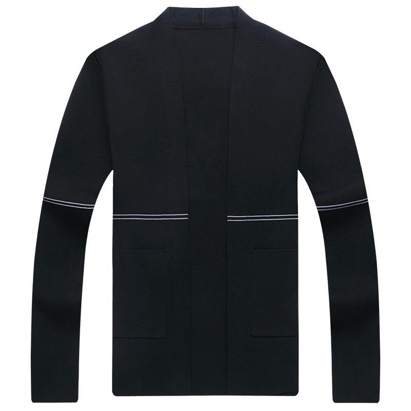 Men's Slim-Fit Knitted Cardigan - Korean Style Fashionable Long Sleeve Sweater Jacket for Spring/Autumn 2025.