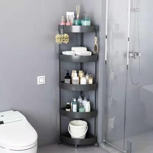 Bathroom Corner Rack for Bathtubs, Bathroom, and Kitchen Storage Rack, 3-5 Tiers, Drainer, Bathroom, Kitchen Storage, Condiment Storage, Bathroom Orga