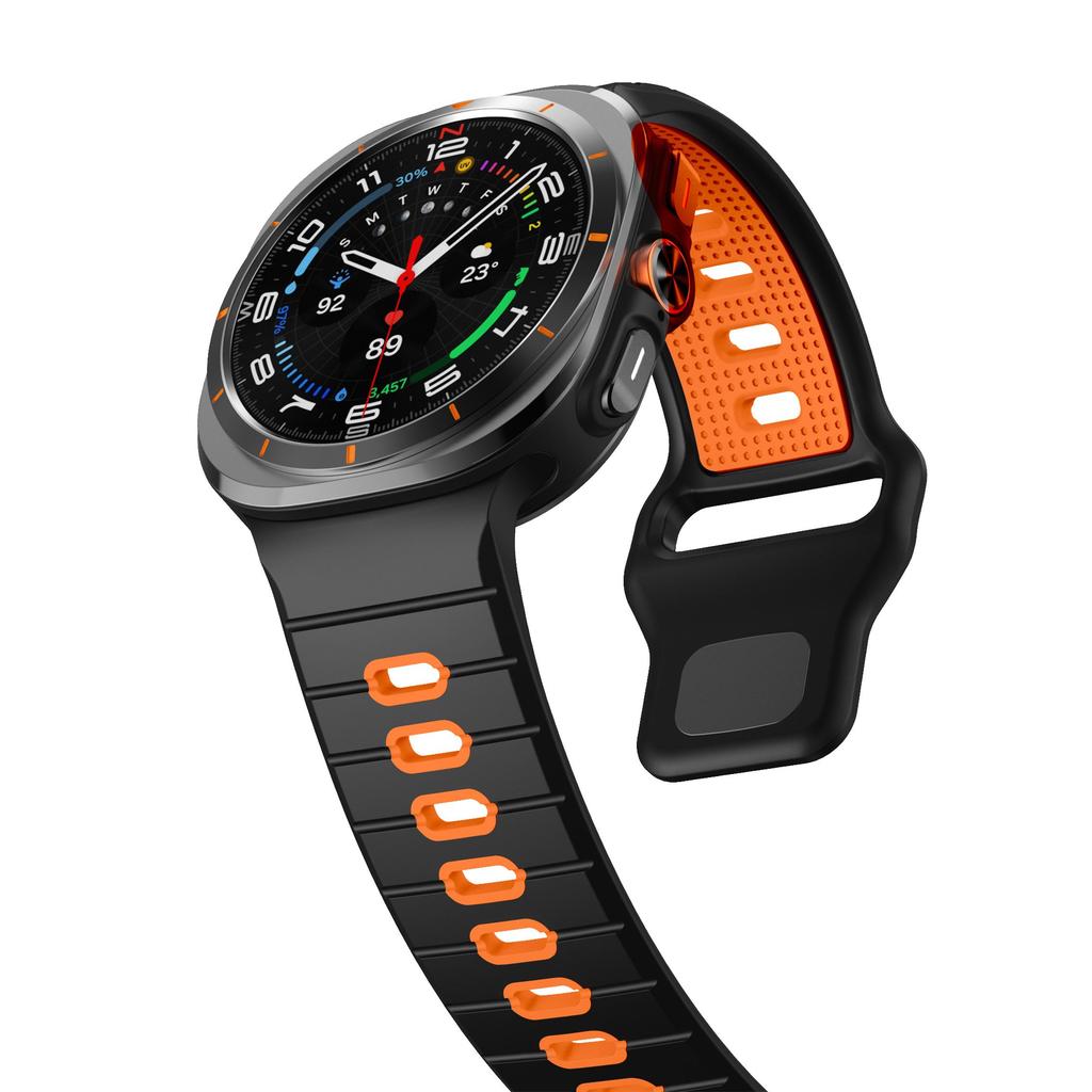 Sports Two-Tone Silicone Strap For Samsung Galaxy Watch Ultra 47mm Watchband Accessories For Samsung Galaxy Ultra Band Bracelet