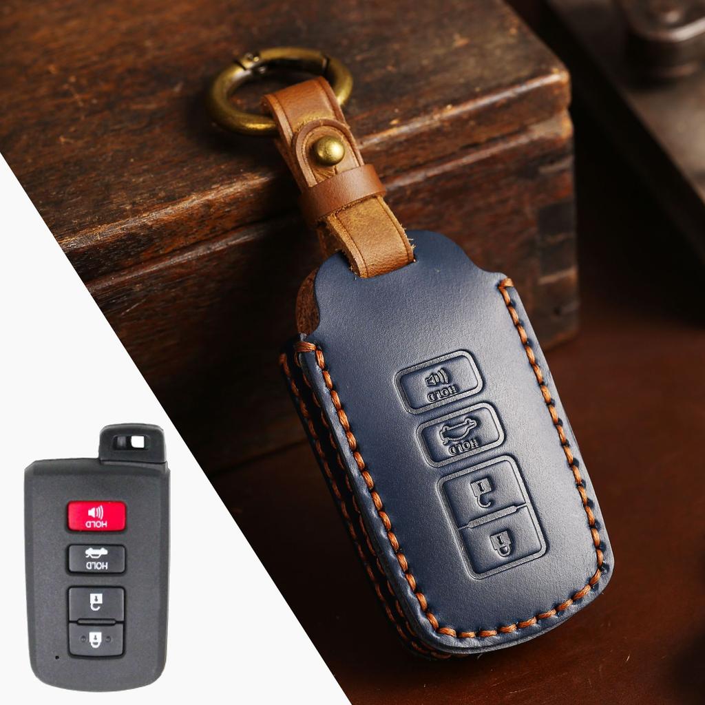 Suitable for Toyota Key Case Camry Asian Dragon Leather Retro Crazy Horse Leather Handmade Car Key Case