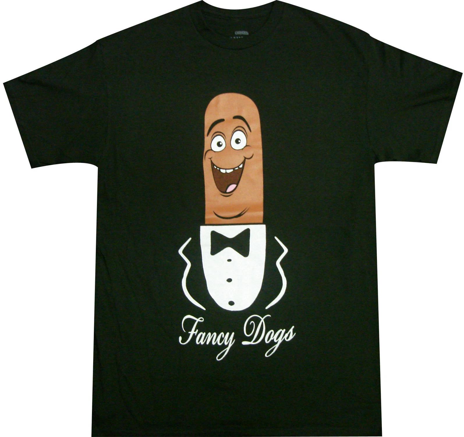 Official Sausage Party Frank Fancy Dog Adult 100% Cotton T-shirt Mens Tees Top - Comedy Movie Seth Rogen 4XL