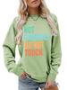 ,NOT FRIENDLY DO NOT TOUCH, Women's Fashionable Casual Versatile Comfortable Pullover Sweater Round Neck Long Sleeved Sweatshirt