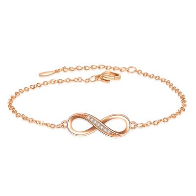 Popüler Moda Trendinin Kore Versiyonu, Minimalist ve Sonsuz 8 Karakterli Bileklik, Kadın Yaratıcı Kakmalı Zirkon Bileklik Takı, Hafif Lüks