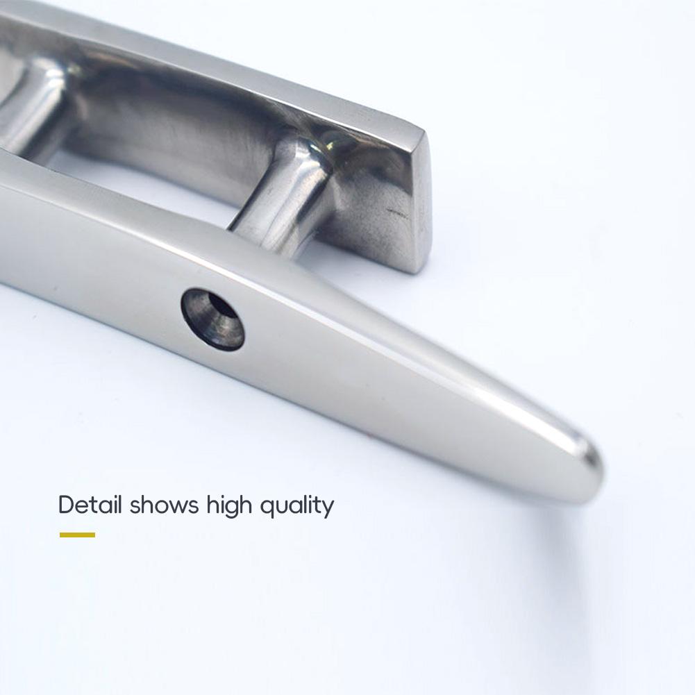 4" 5" 6" 8" Low Flat Cleat 316 Stainless Steel 2 Hole Hardware boat cleats For Marine Boat Deck Rope Tie yacht accessories
