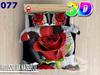 3D Baumwollsatin Bettwäsche 160x200cm ROTE ROSE