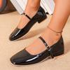 Fashion Mary Jane Shoes for Women New Fashion Medium Heeled Women Single Shoes Soft and Comfortable Red Ballet Shoes Zapatos De Mujer
