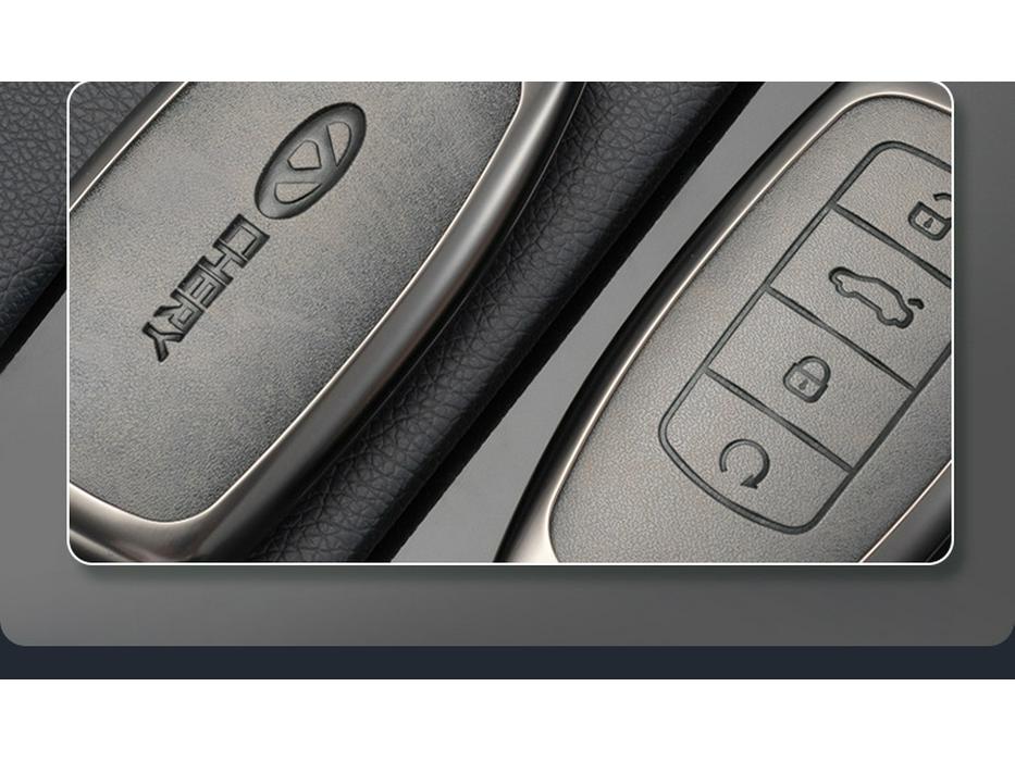 Chery Car Key Cover: Fits Tiggo, EQ1, QQ Ice Cream, Arrizo E - Small, Secure Metal Shell with Hanging Buckle