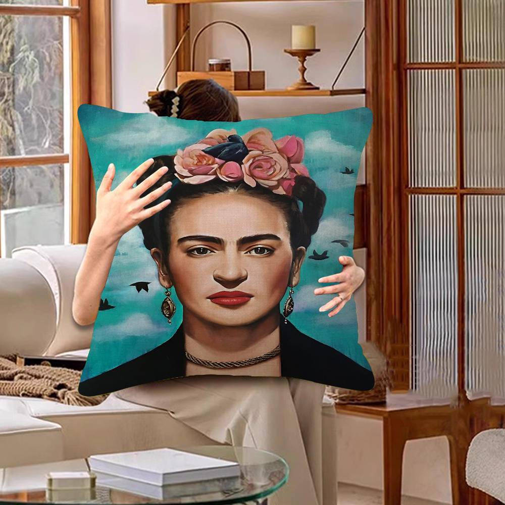 Art Frida Cushion Cover Inches Farmhouse Decor Home Throw Pillow Covers for Couch Decorations