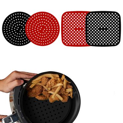 Silikon Heißluftfritteusen-Einlagen Wiederverwendbare Antihaft-Topfeinlage Lebensmittelgeeigneter Silikonkorb