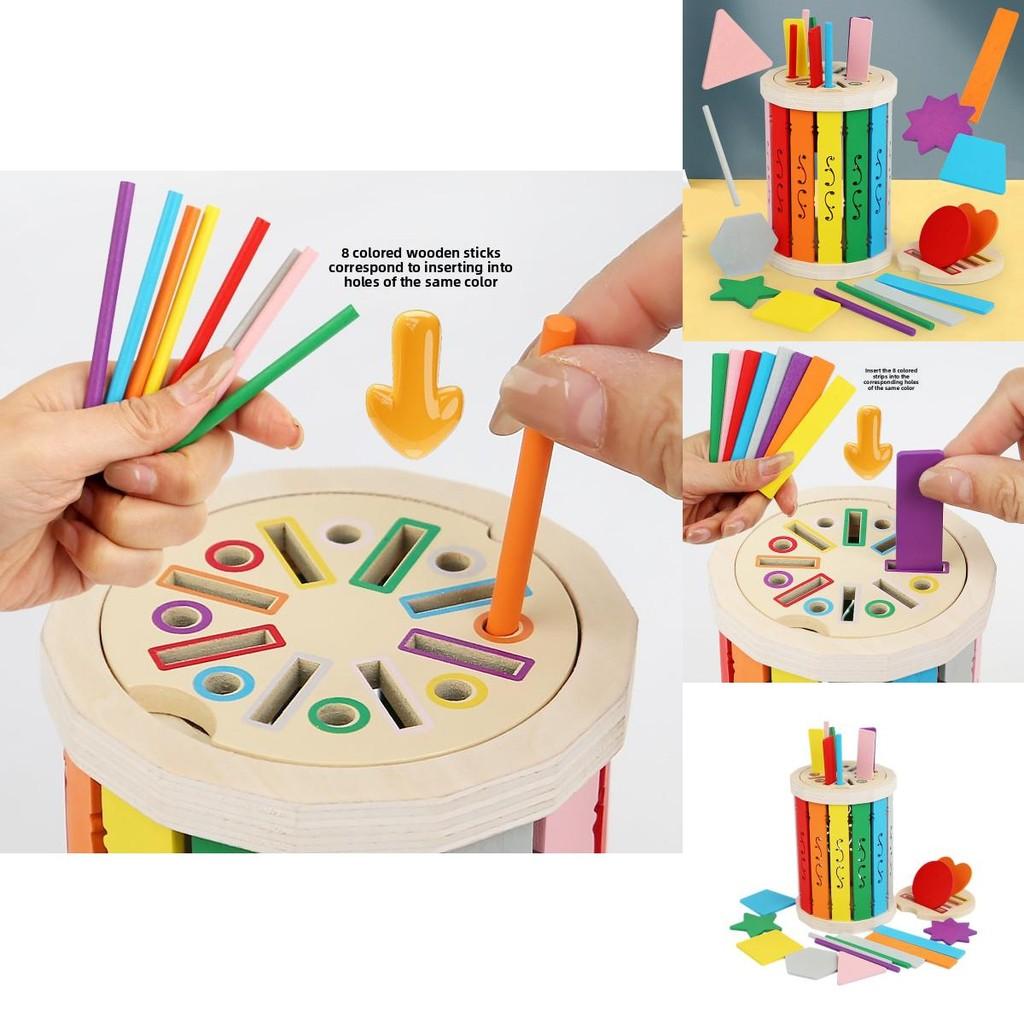 Wooden Rainbow Sorting Balls And Matching Board For Childrens Color Recognition And Fine Motor Skills Development