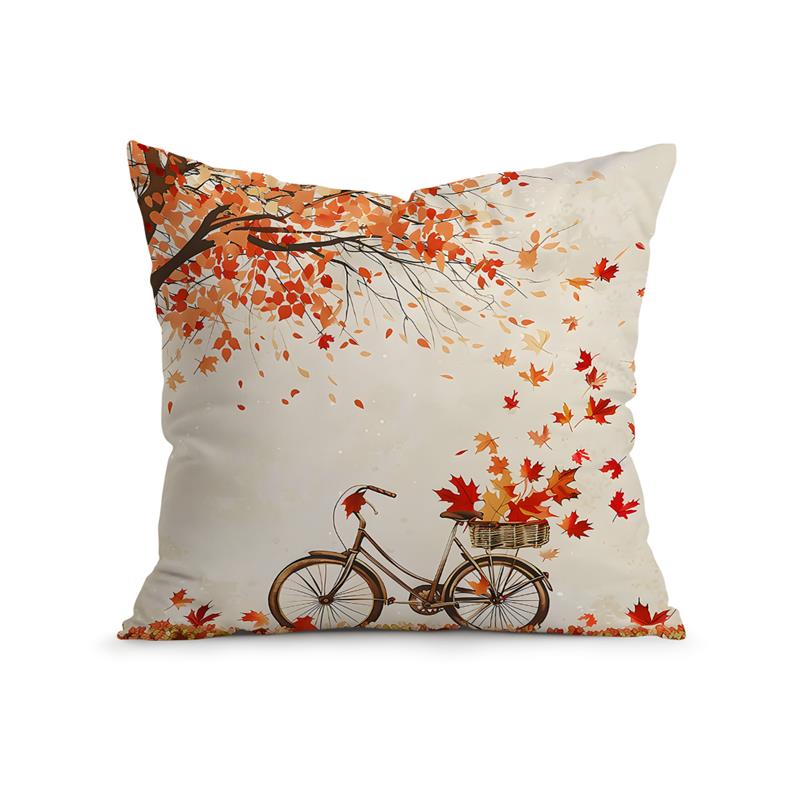 

Домашний Декор Осенние Деревья и Велосипеды Декоративные Наволочки с Рисунком Чехол для Подушки Подходит для Дивана Спальни Автомобиля Наволочка 16x16Inch