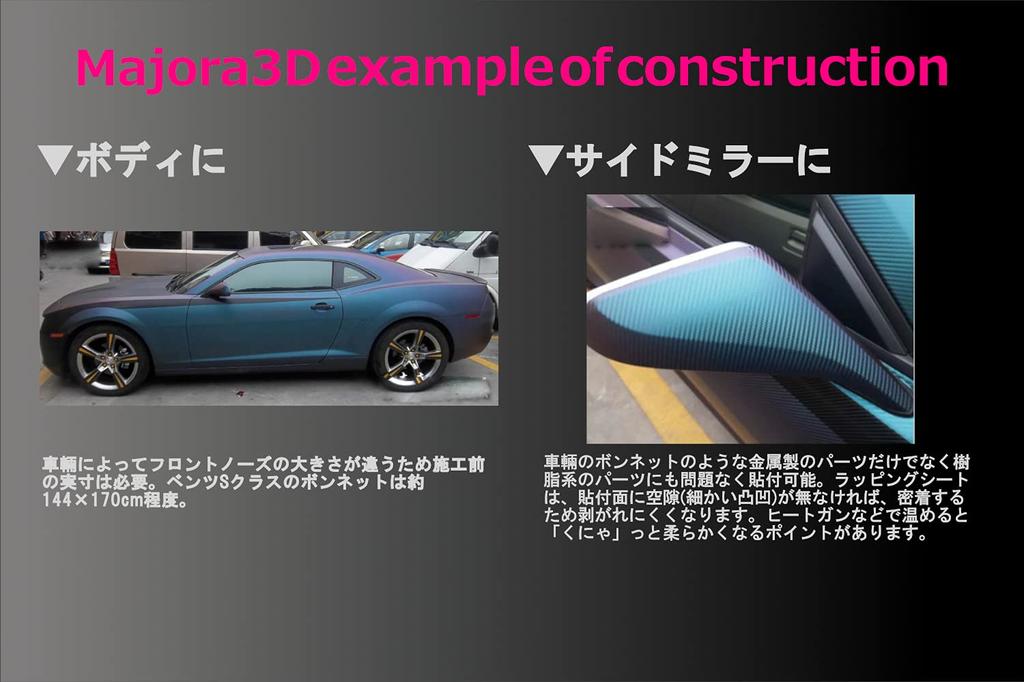 IlMondoMall Majora 3D Green Purple Carbon Sheet Carbon Sticker General