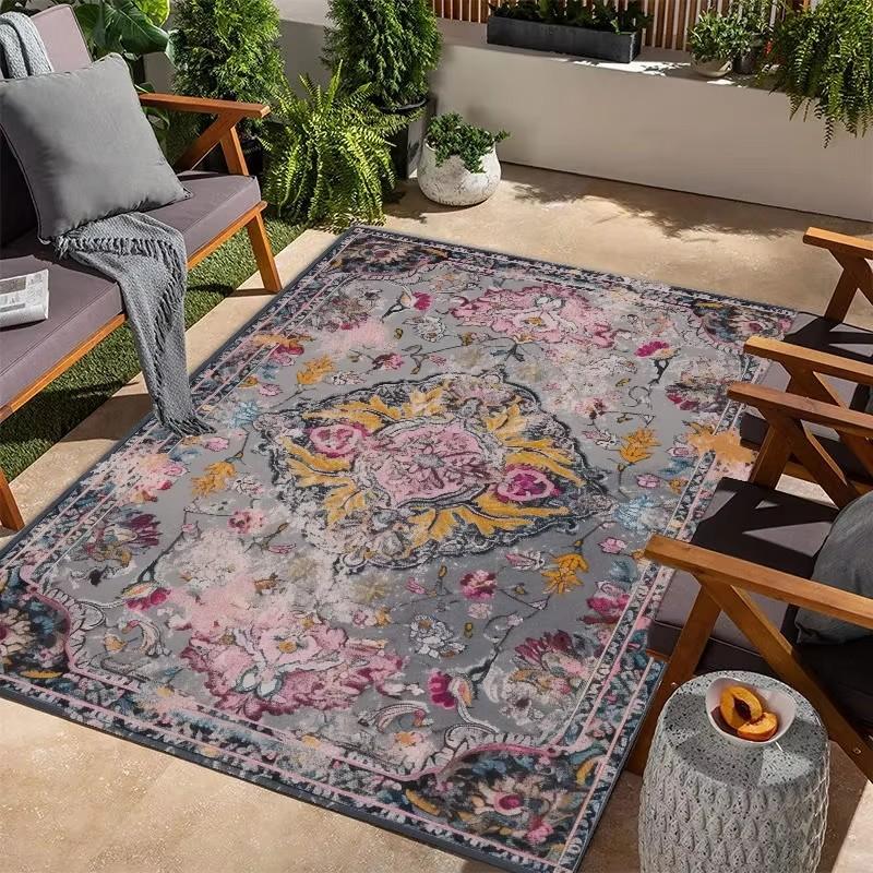 European Persian Style Living Room Carpet Non-slip Security Bedroom Mat for Kids Large Size Decorative Bathroom Kitchen Area Rug
