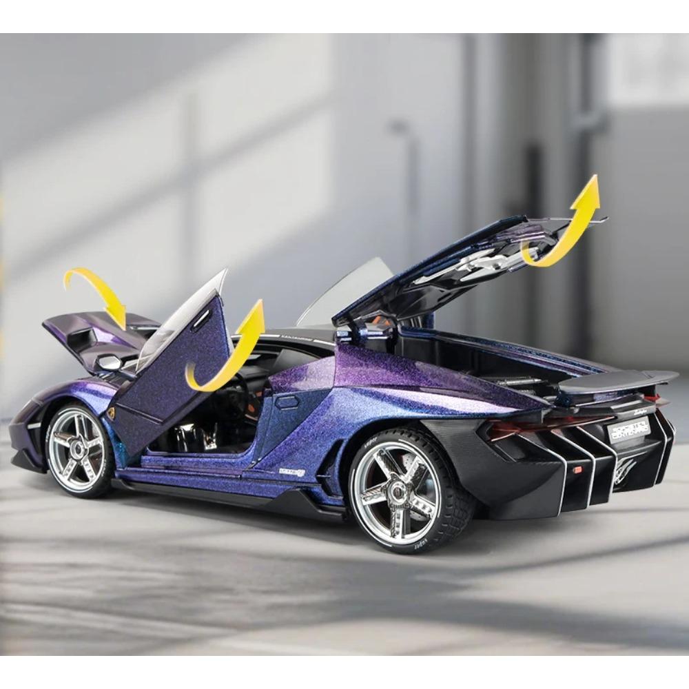 1/18 Lamborghini Centenario LP770-4 Supercar Alloy Car Diecasts & Toy Vehicles Metal Toy Car Model Sound and Light Collection Kids Toy