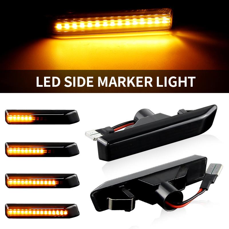 2PCS Canbus LED Dynamic Turn Signal Light For BMW X5 E53 3 Series E36 Side Marker Flasher Flowing Water Blinker Flashing LightTurn Signal 2