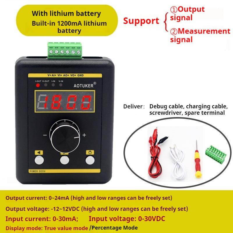 Handheld Signal Generator Simulation Volume 0-5-10V/0-4-20-22mA Voltage Current Simulation Source Calibrator PWM square wave