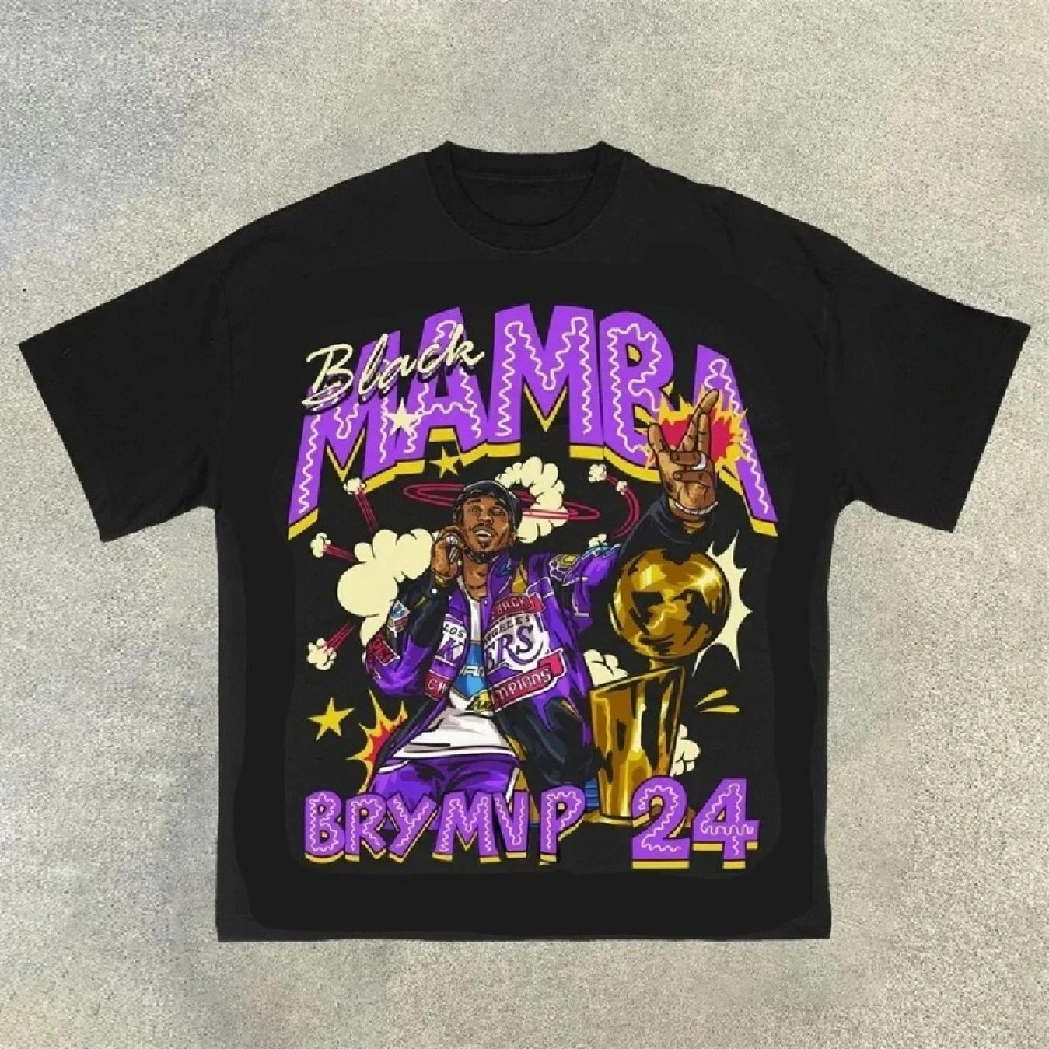 

Баскетбольная футболка 2024 года, спортивный стиль, короткий рукав, хлопковая принтованная свободная футболка, мужская и женская уличная хип-хоп одежда, топы XXXXXL чёрный