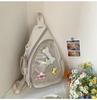 Nylon Girl Waist Bag With Clear Layer For Outdoor Sports And Casual Use